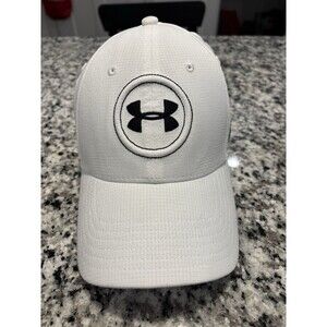 Under Armour Golf Hat Performance White Size M/L Flex Fitted Cap